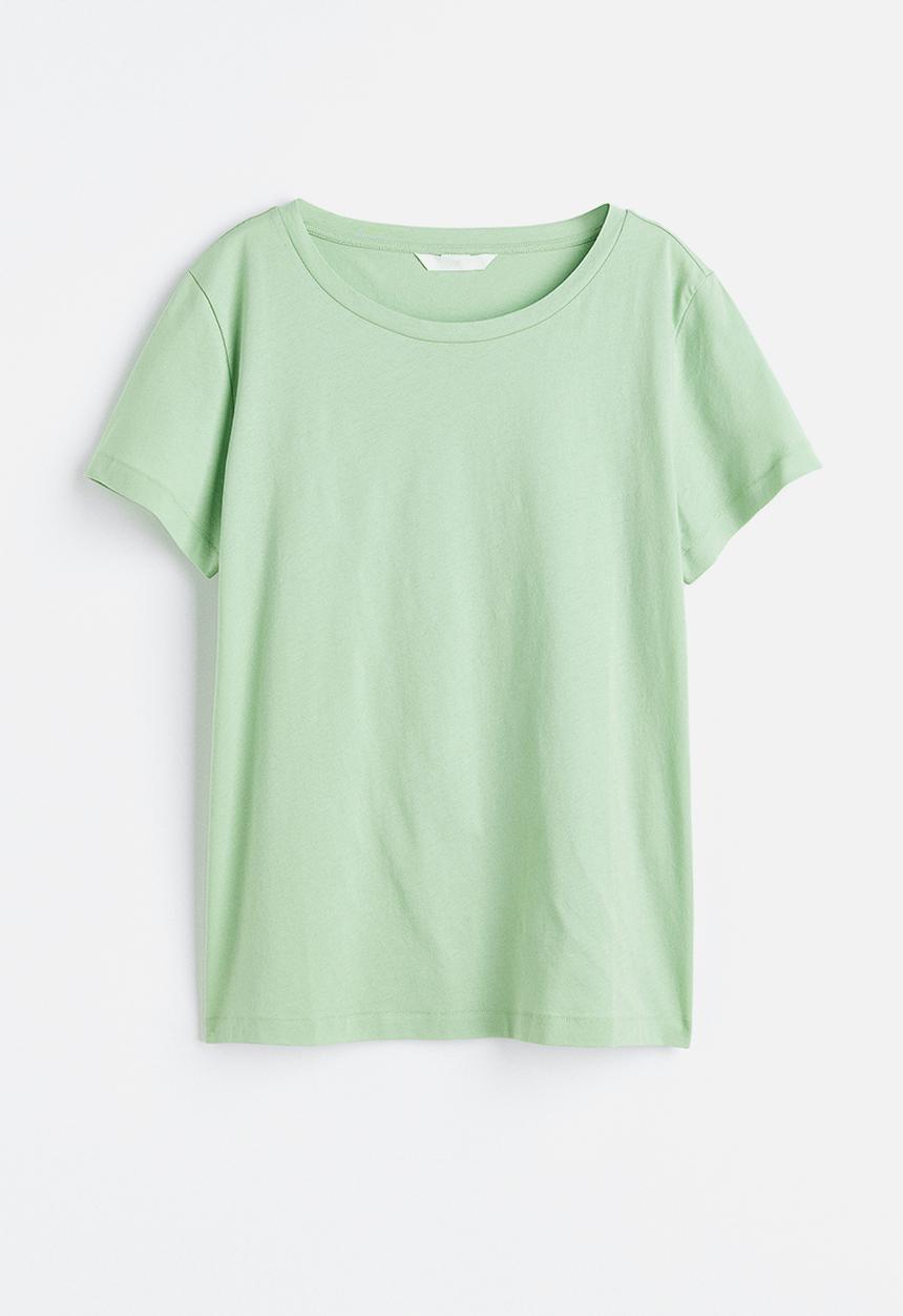 H&M - Cotton t-shirt - light green 