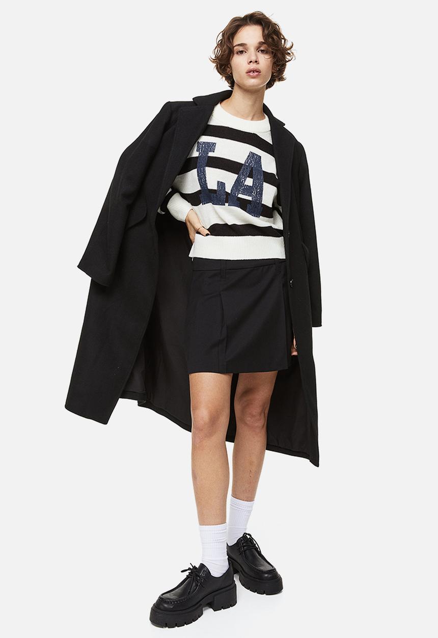H&M - Jumper - black/striped