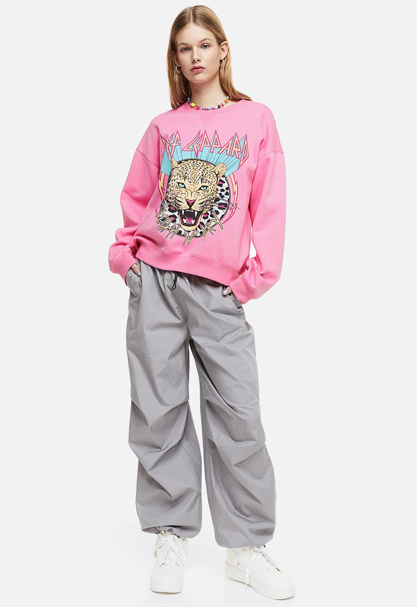 H&M - Printed sweatshirt - pink / def leppard 