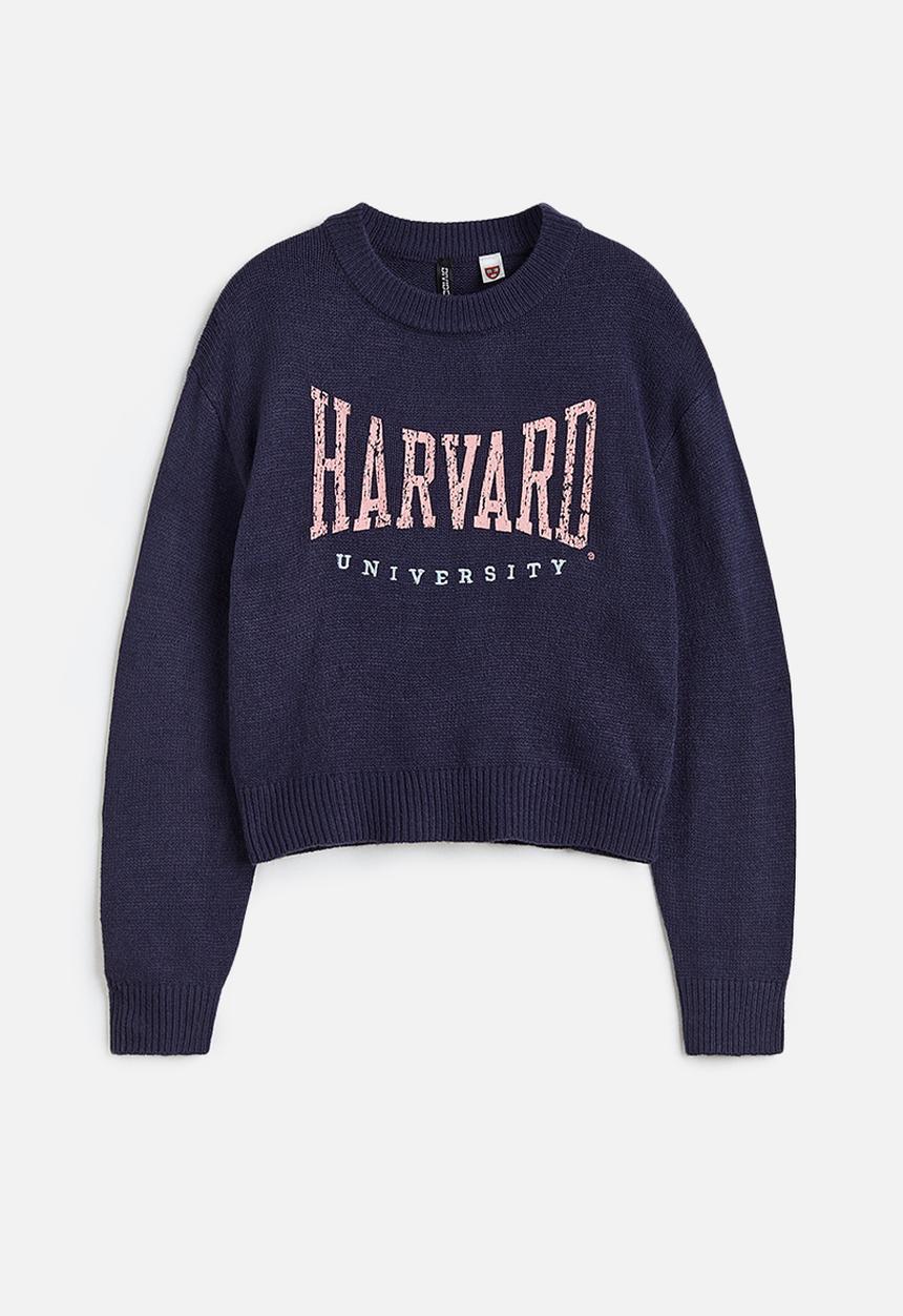 H&M - Motif-front jumper - dark blue/harvard university
