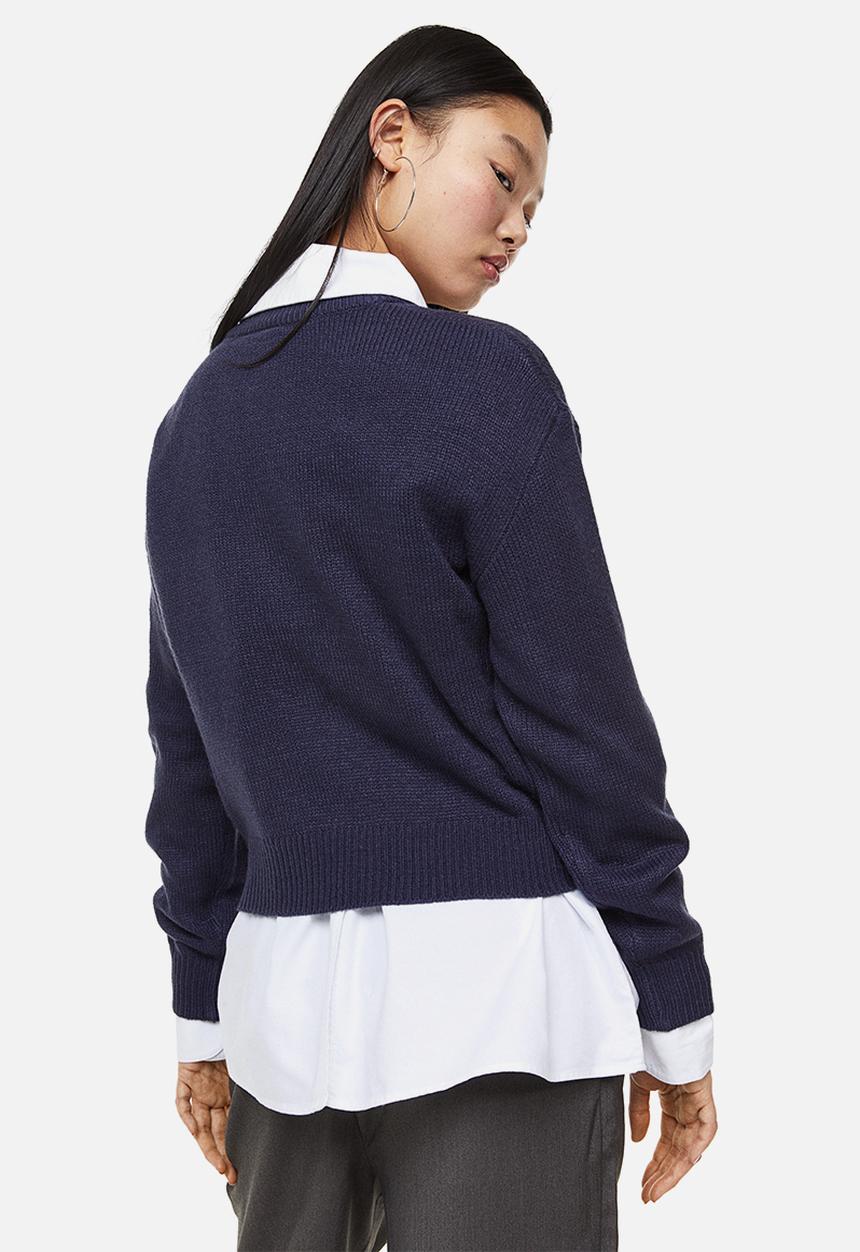 H&M - Motif-front jumper - dark blue/harvard university