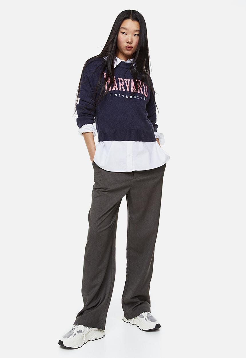 H&M - Motif-front jumper - dark blue/harvard university