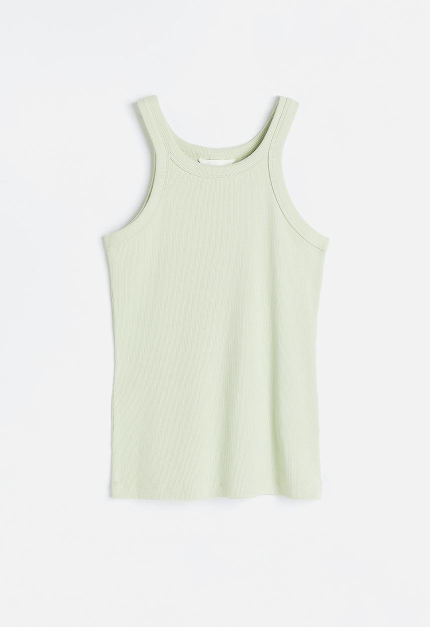 H&M - Ribbed vest top - light green 