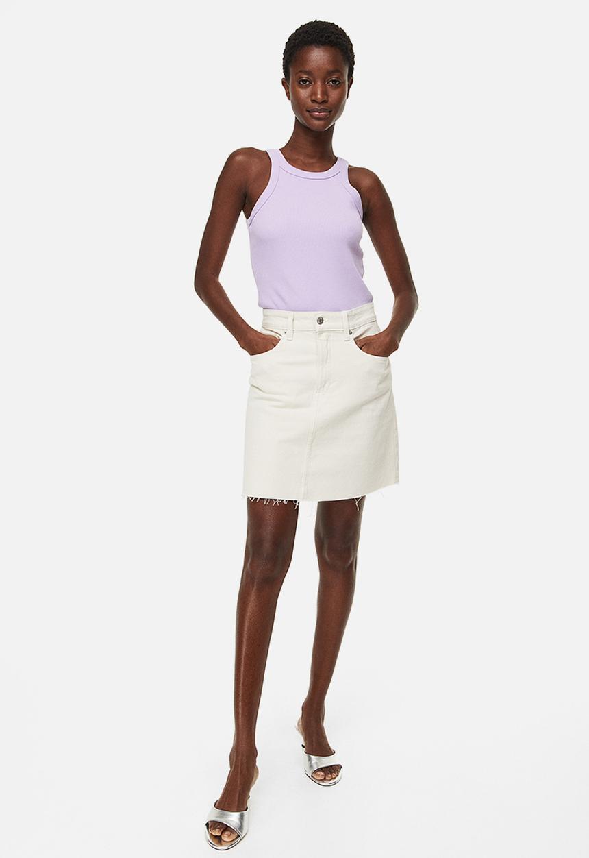 H&M - Ribbed vest top - light purple 