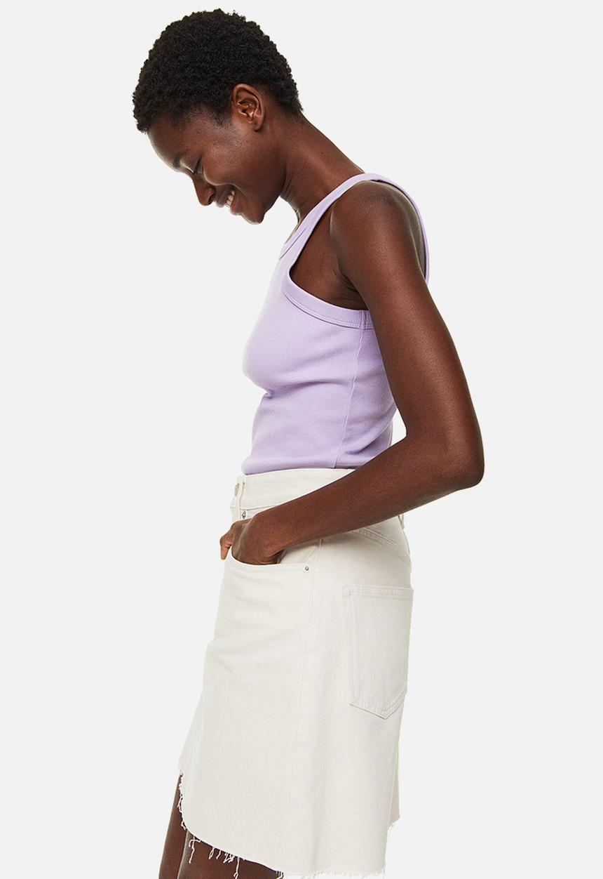 H&M - Ribbed vest top - light purple 