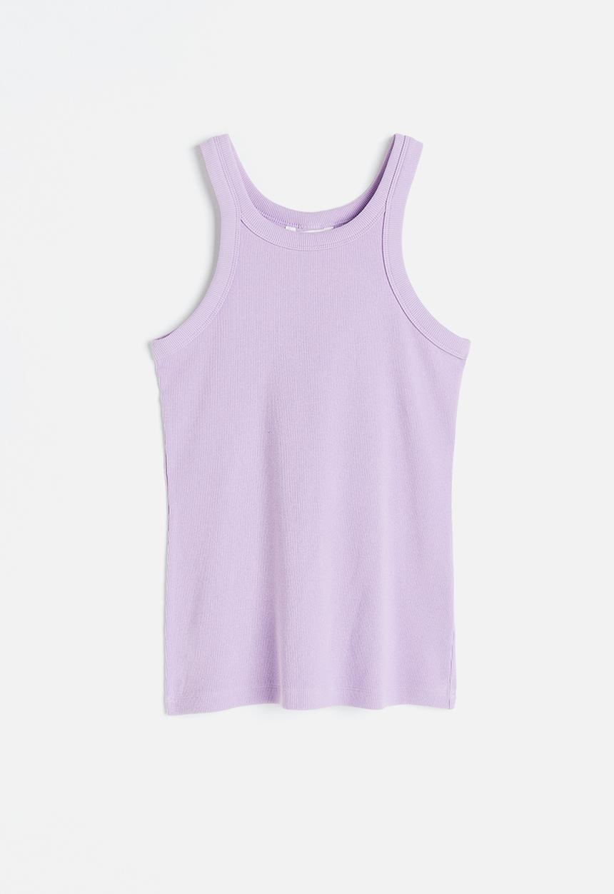 H&M - Ribbed vest top - light purple 