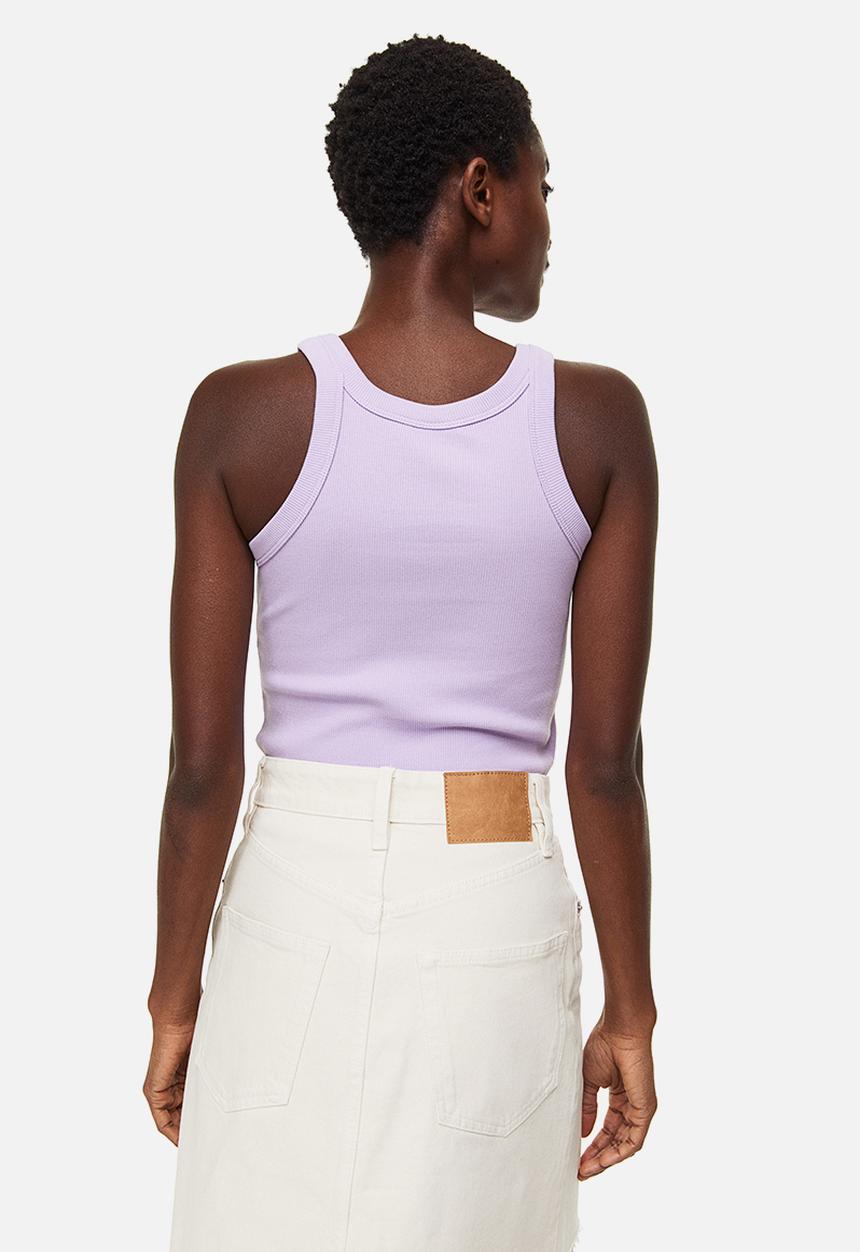 H&M - Ribbed vest top - light purple 