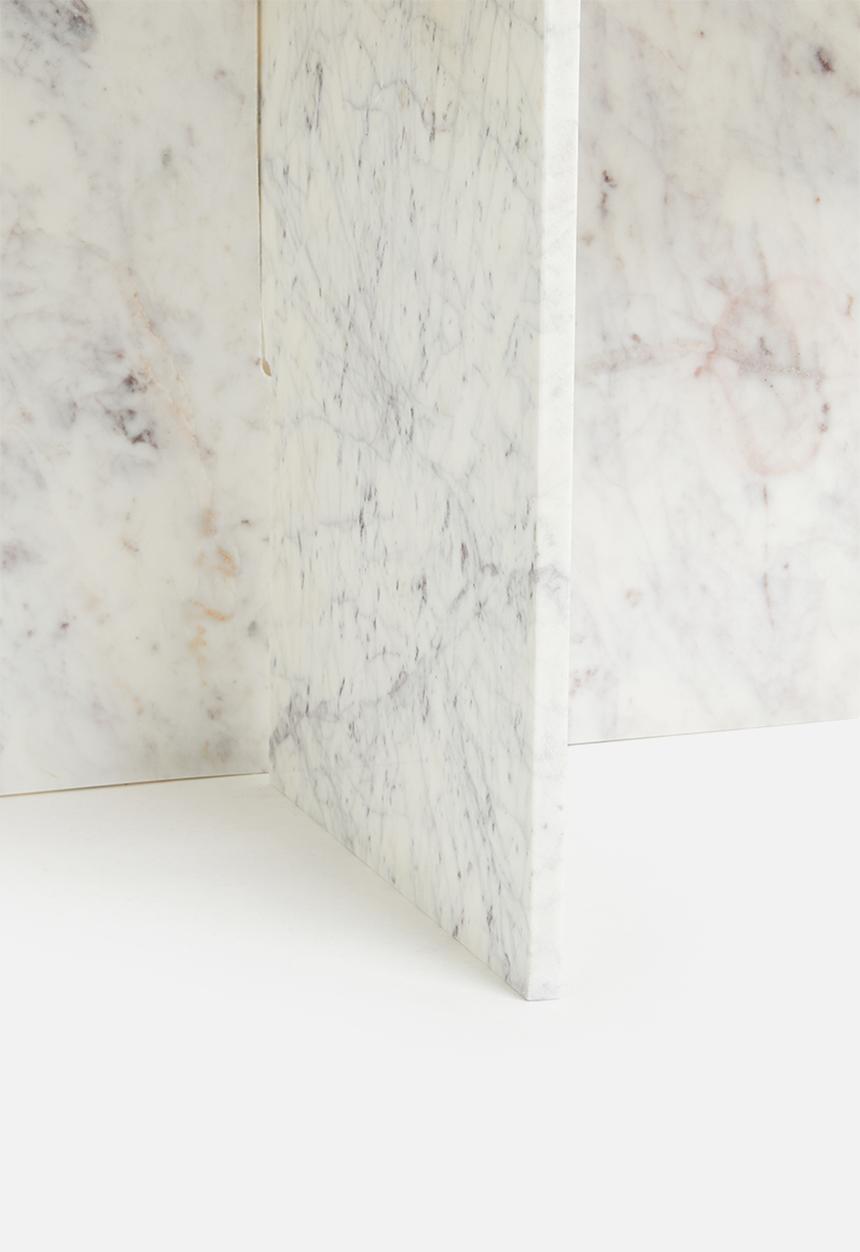 Sixth Floor - Aria marble coffee table - white