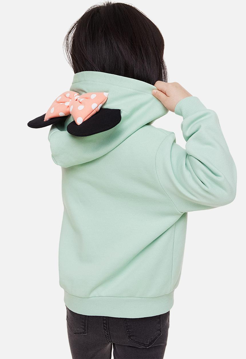 H&M - Printed zip-through hoodie - green,multi