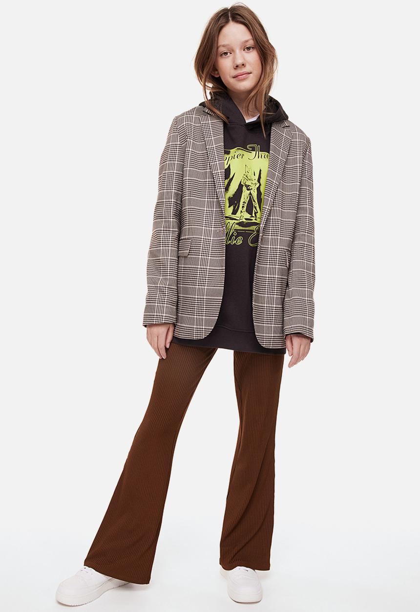 H&M - Flared ribbed leggings - brown