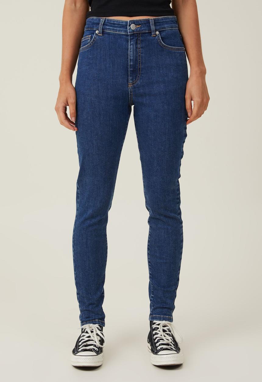 Cotton On - Plus High Rise Skinny Jean - Nordic Blue