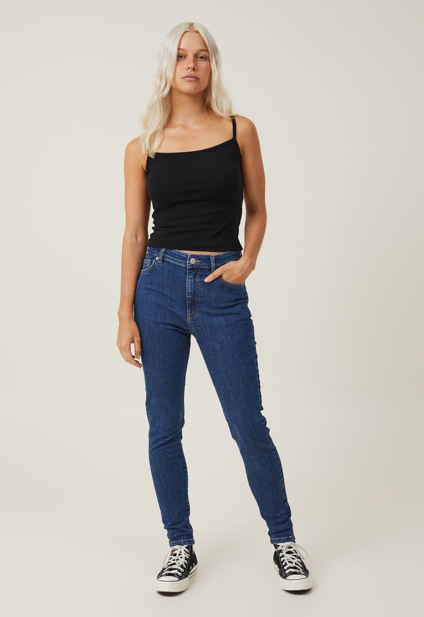 Cotton On - High Rise Skinny Jean - Nordic Blue