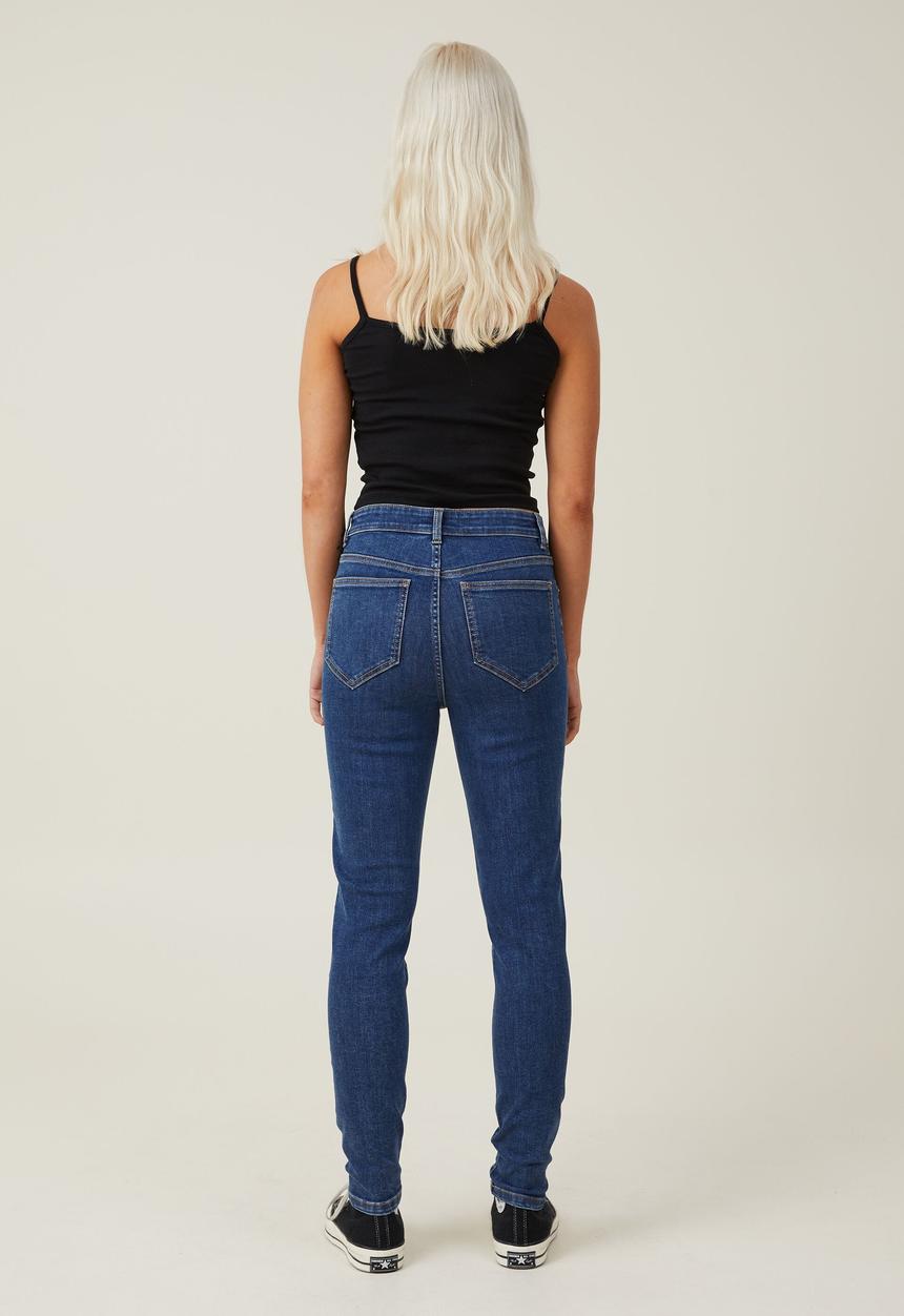 Cotton On - High Rise Skinny Jean - Nordic Blue