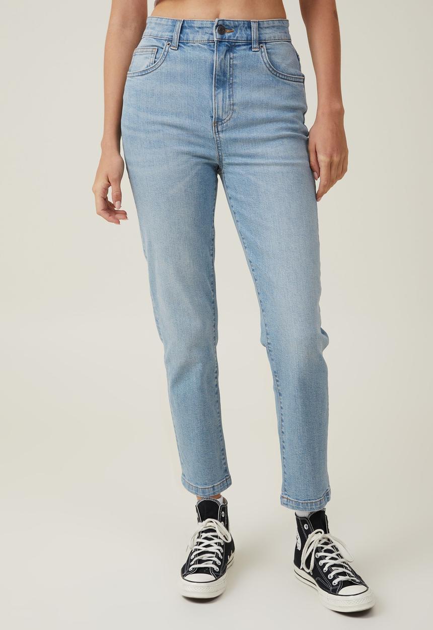 Cotton On - Stretch Mom Jean - Sea Blue