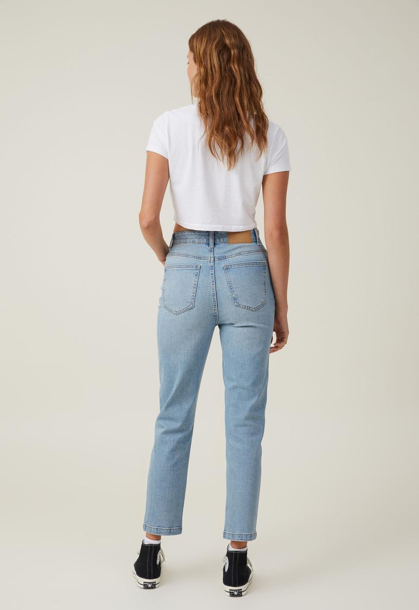 Cotton On - Stretch Mom Jean - Sea Blue