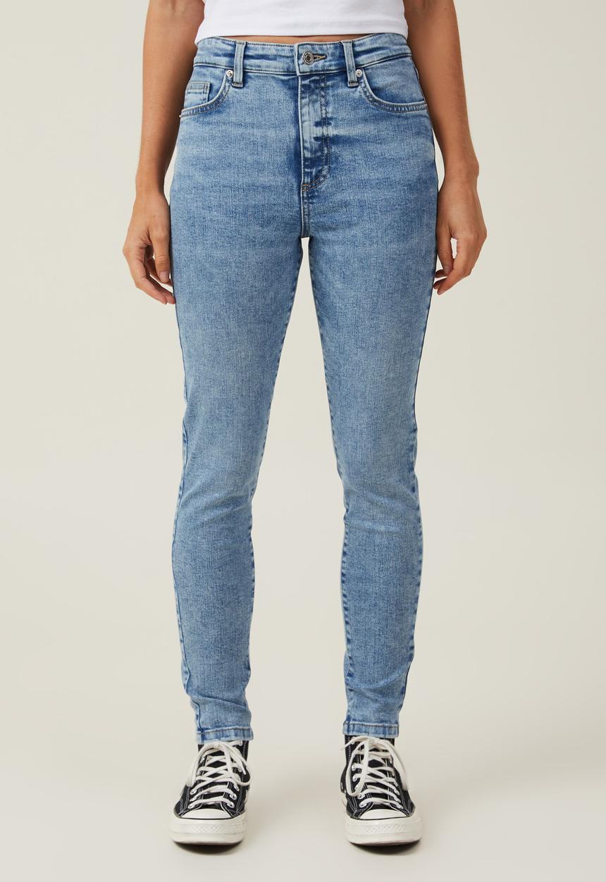 Cotton On - Plus High Rise Skinny Jean - Surfers Blue