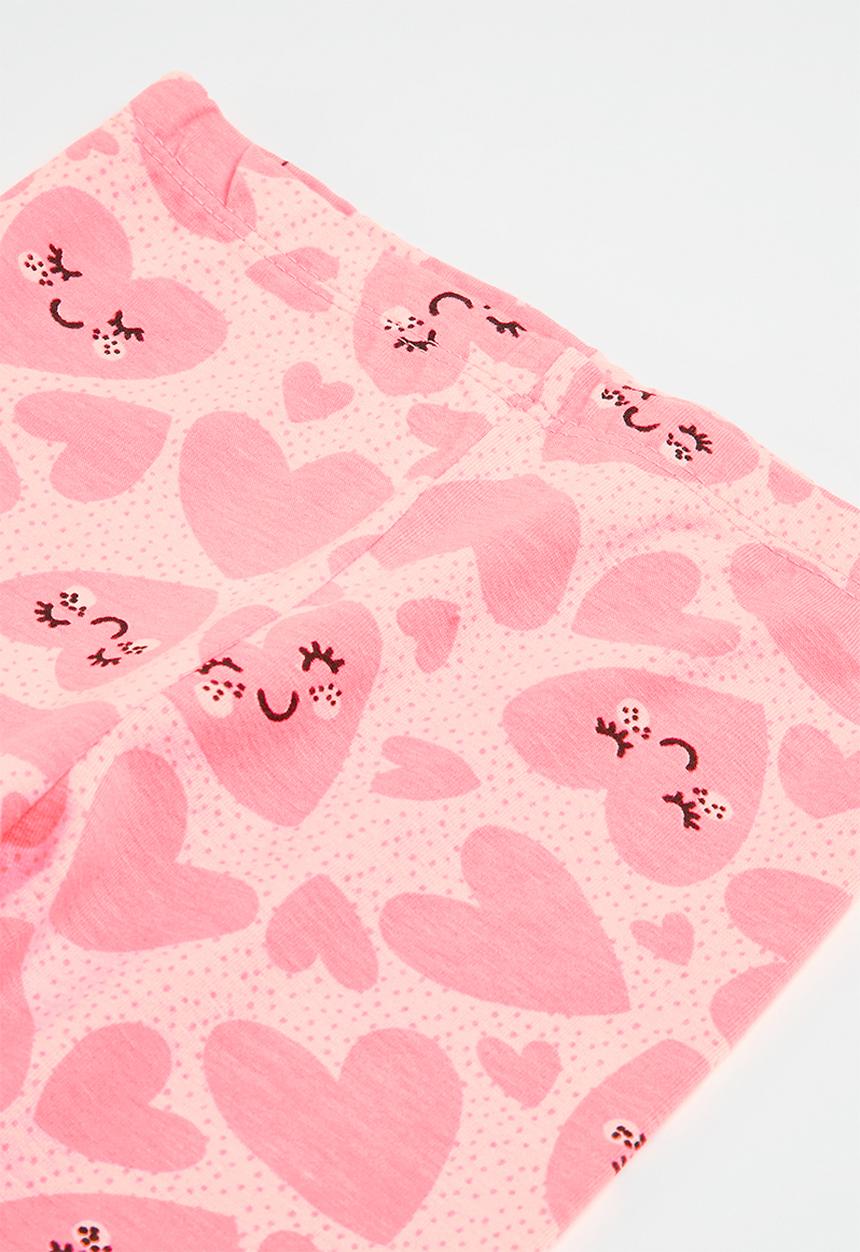 Quimby - Set single jersey blouse and elastane jersey legging - pink