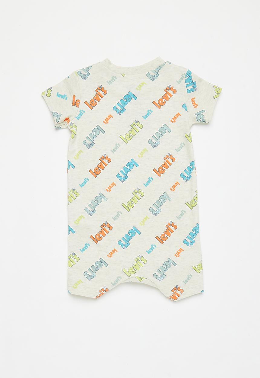 Levi’s® - Lvb doodle logo 2 pack romper - oat milk heather