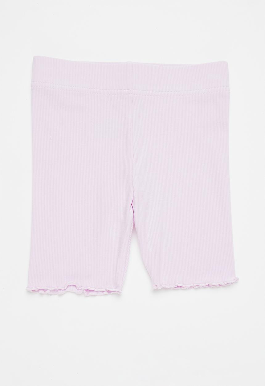 Cotton On - Girls multipack bike shorts 2 pack - pale violet / lilac drop gingham