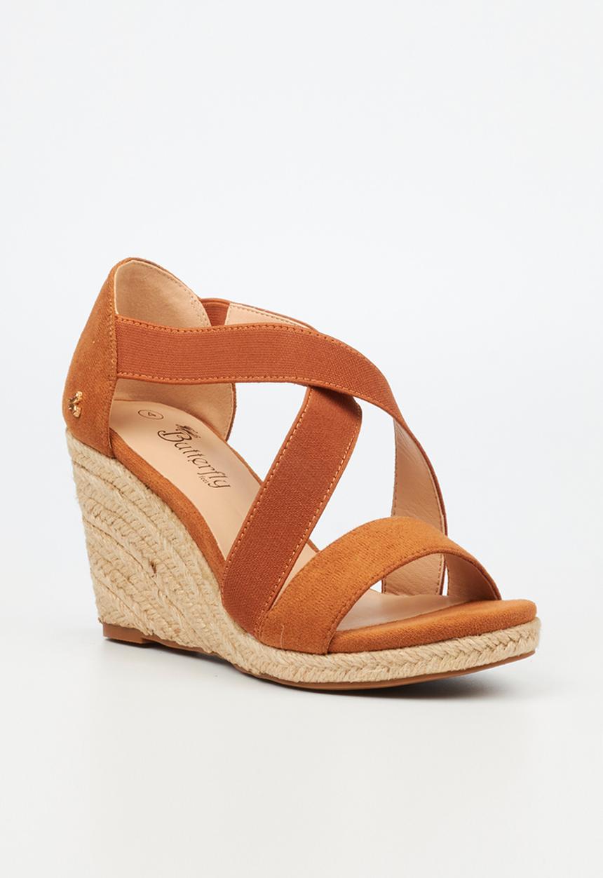 Butterfly Feet - Drayco 10 wedge heel - tan