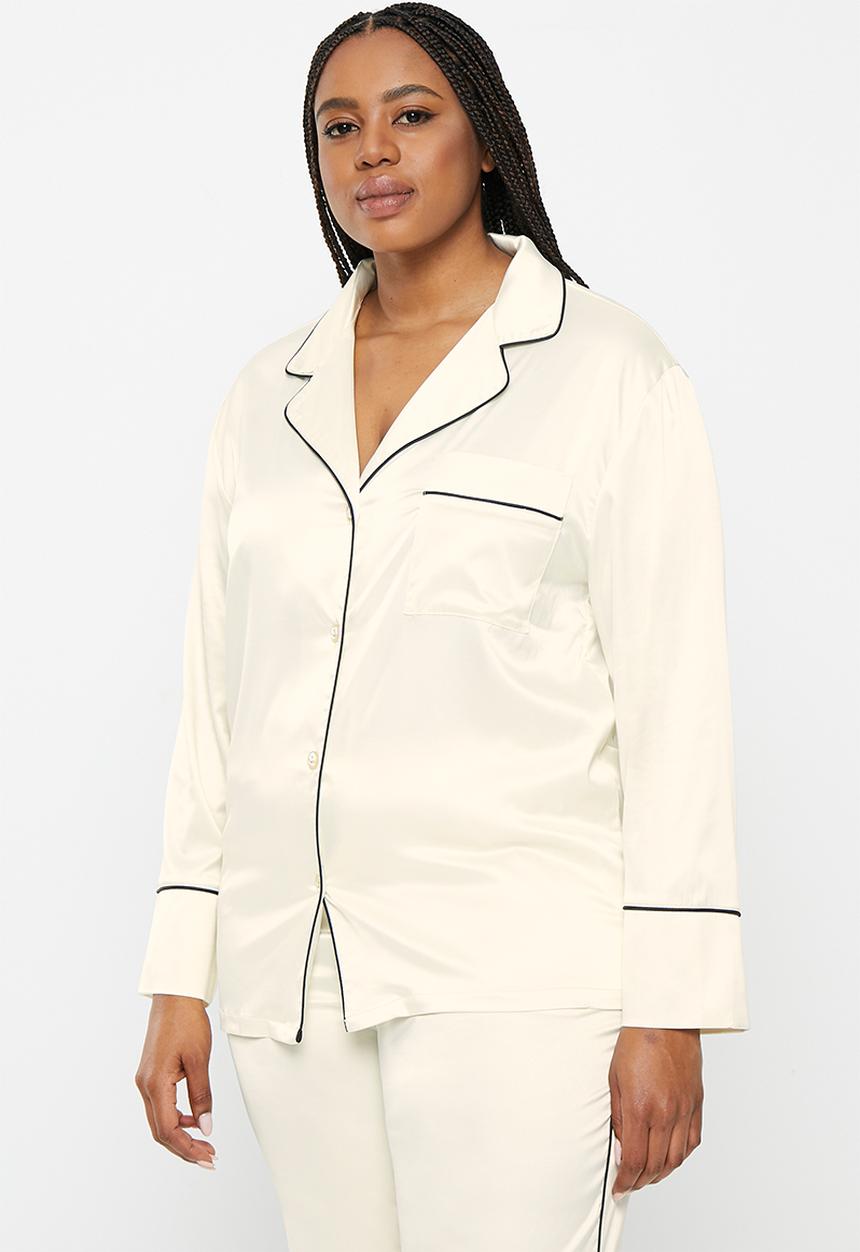 RAYE - Plus regardless pyjama top - ivory