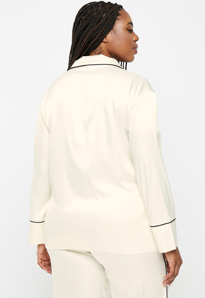RAYE - Plus regardless pyjama top - ivory