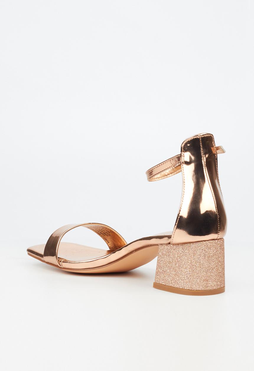 Butterfly Feet - Shimmer 1 block heel - rose gold