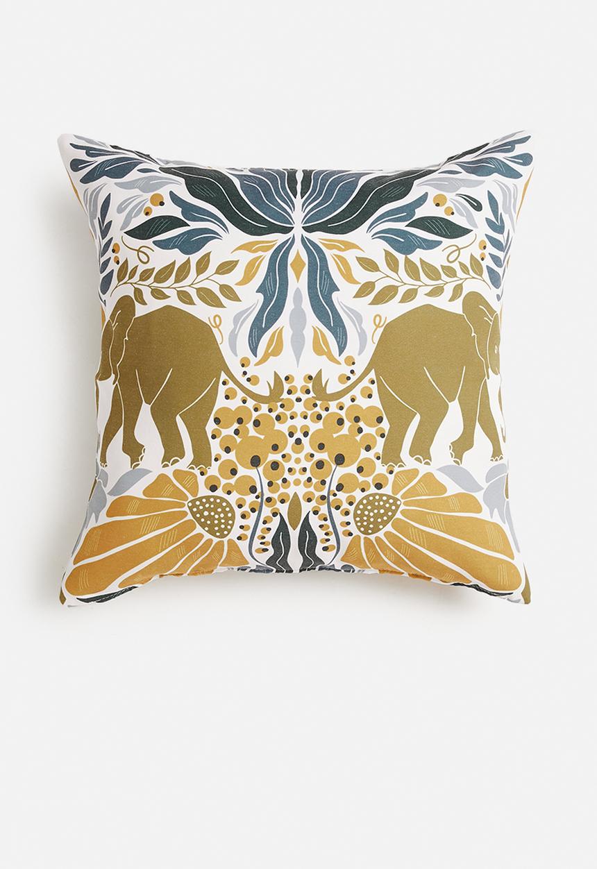 Fabric Bank  - Elephants cushion cover - multi