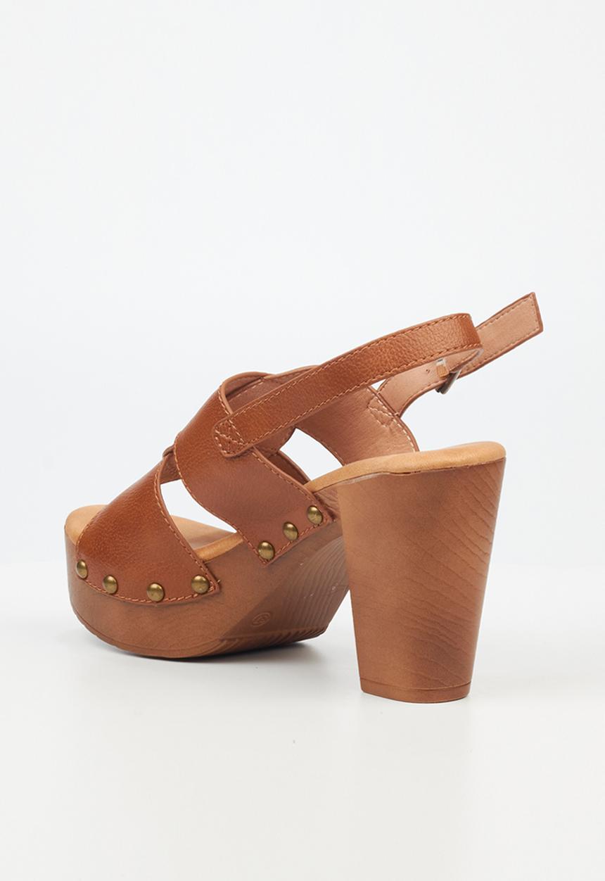 Butterfly Feet - Kayla 4 Block Heel - Tan