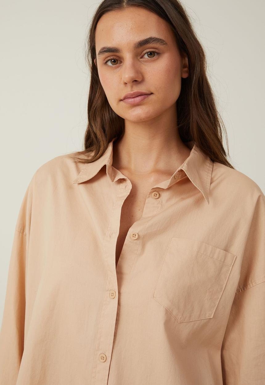 Cotton On - Dad shirt - pebble