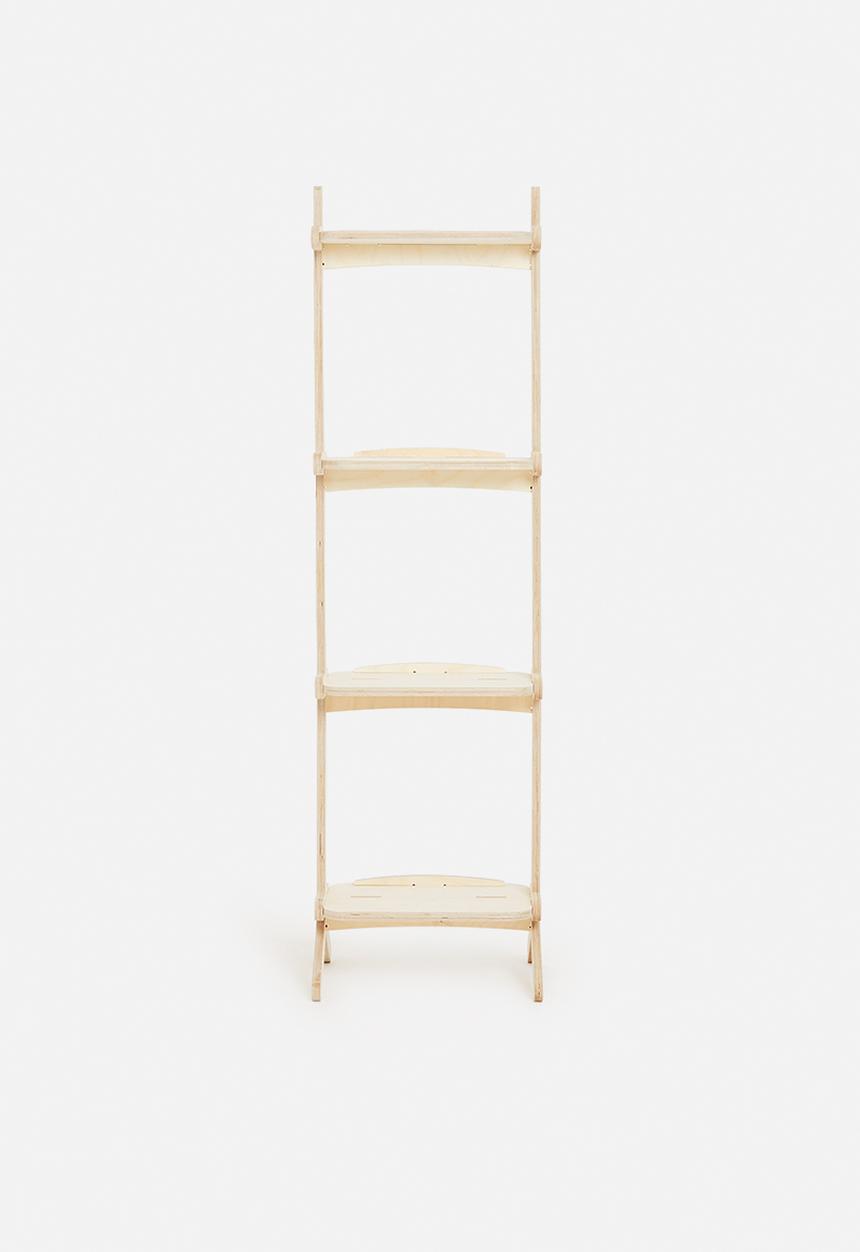 Native Decor - Splayed 4-tier shelf - natural