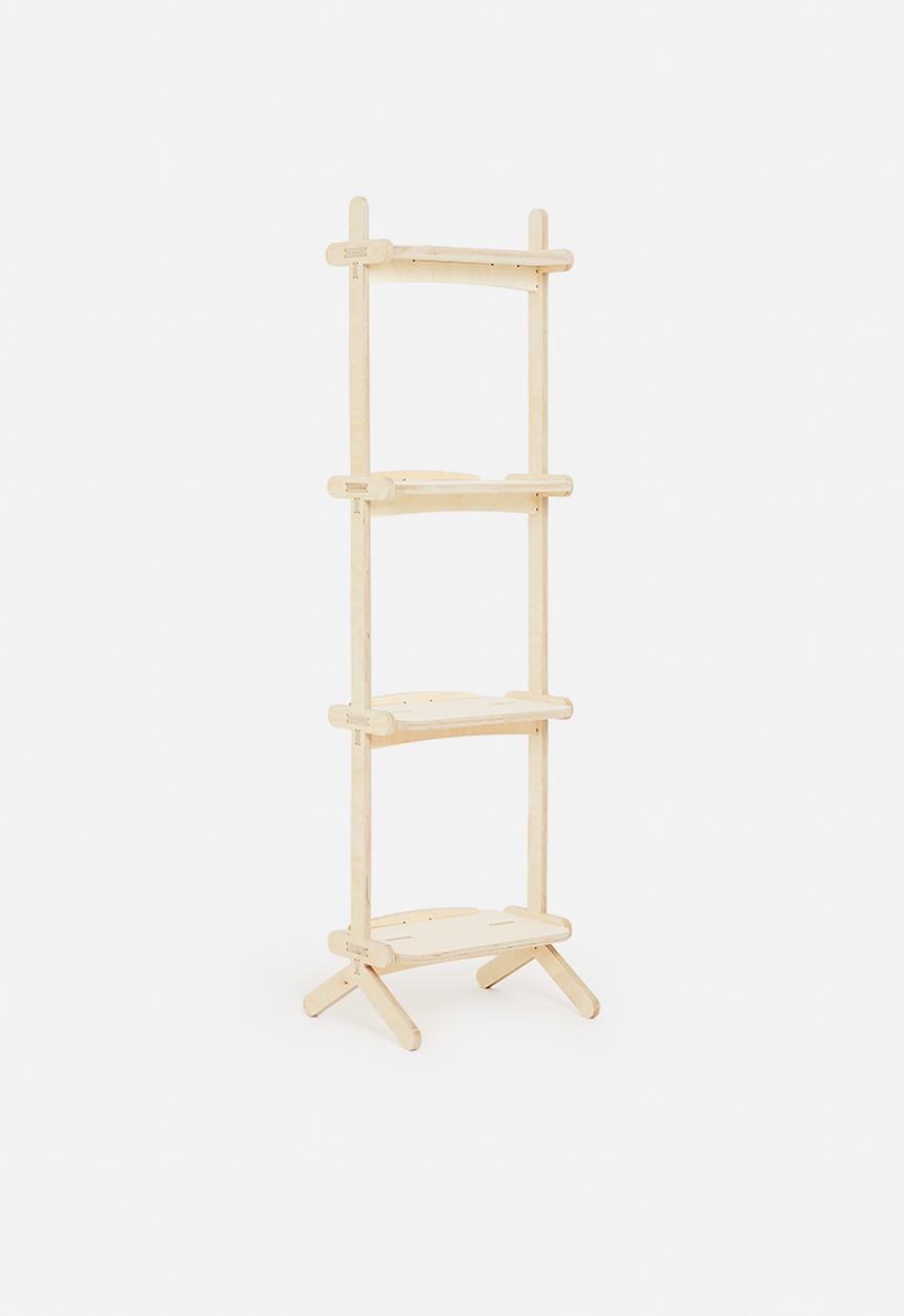 Native Decor - Splayed 4-tier shelf - natural