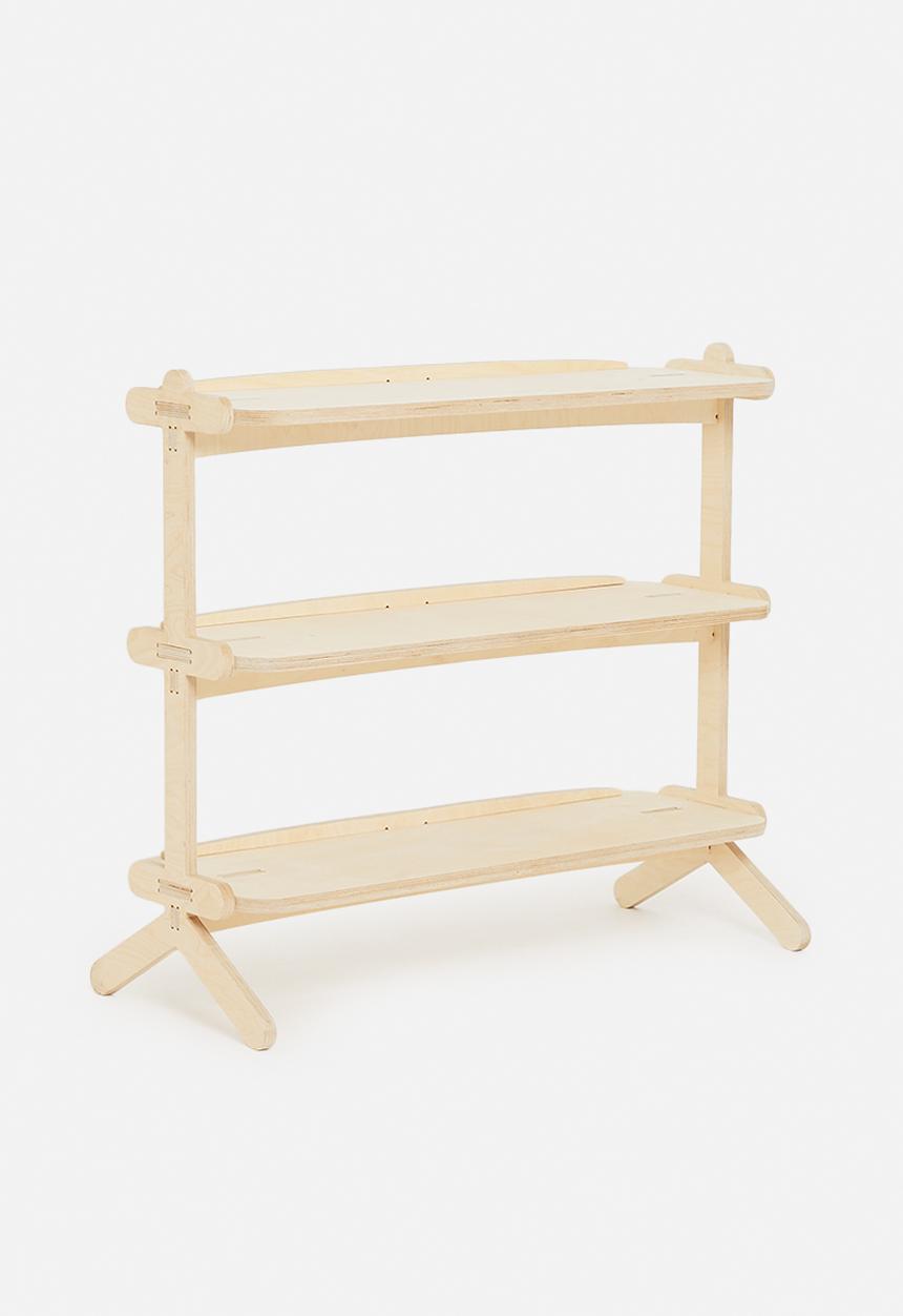 Native Decor - Splayed 3-tier shelf - natural