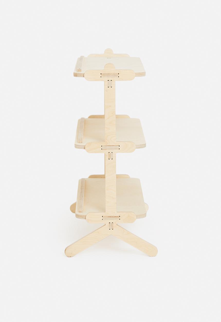 Native Decor - Splayed 3-tier shelf - natural