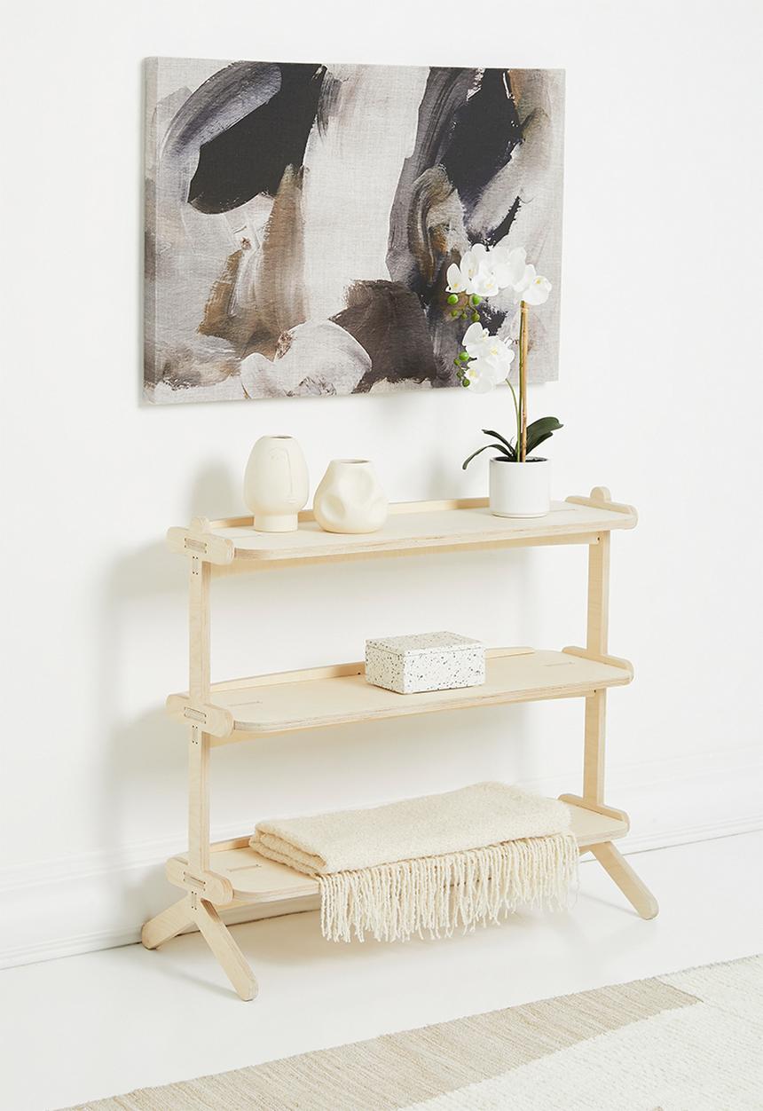 Native Decor - Splayed 3-tier shelf - natural