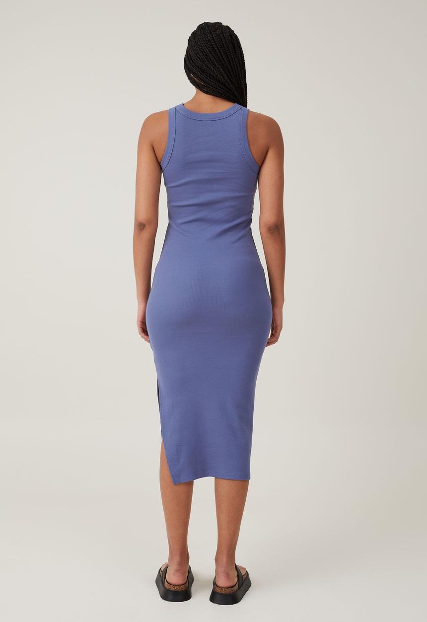 Cotton On - Rib racer midi dress - marine blue