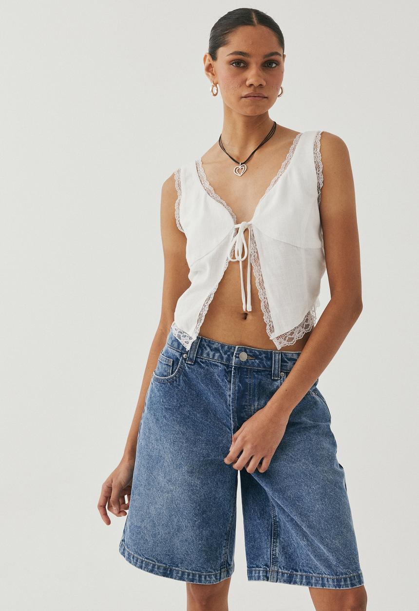 Supré  - Tillie cut away top - white