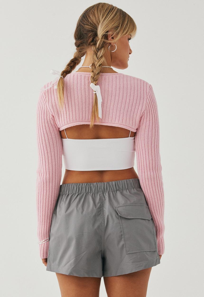 Supré  - Lucy parachute mini short - cement grey