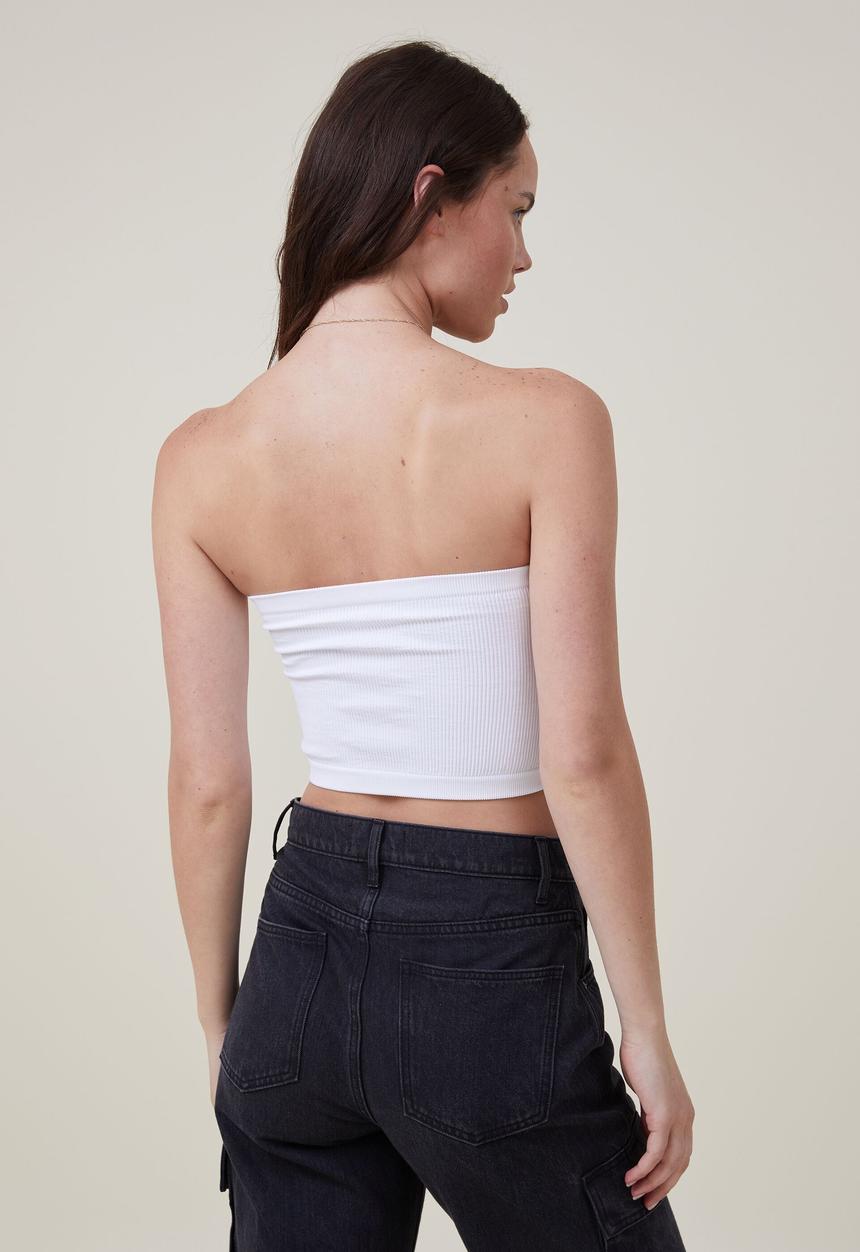 Cotton On - Seamless ellie tube top - white