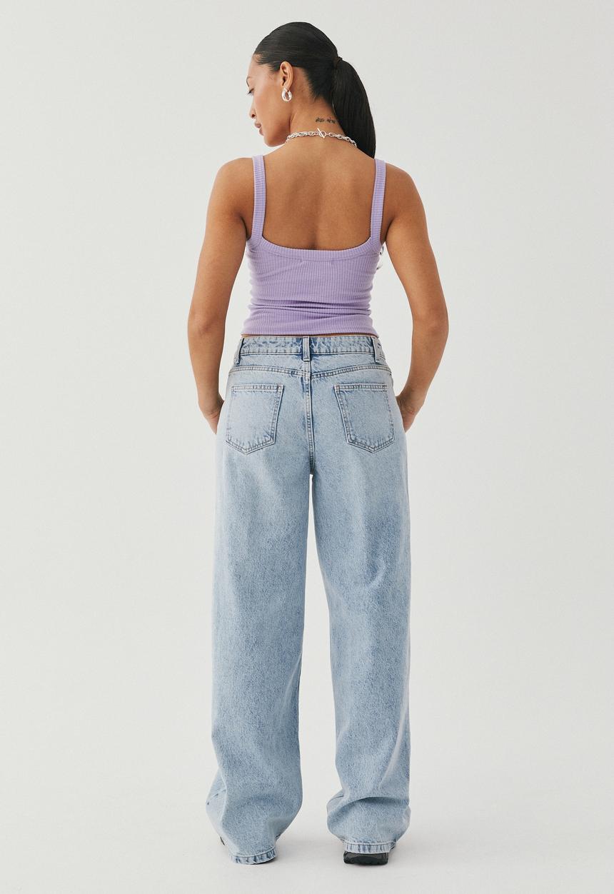Supré  - Low rise wide jean - vintage blue