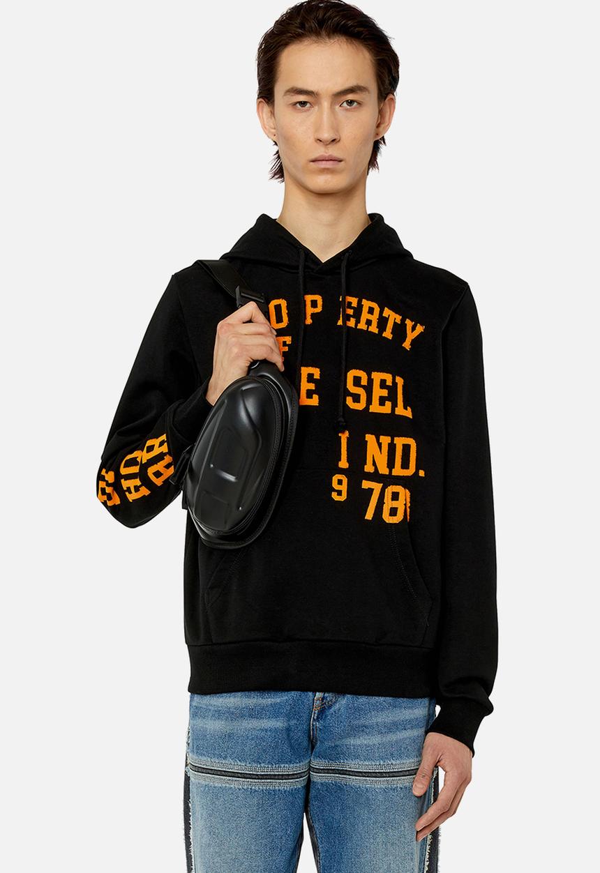 Diesel  - S-ginn-hood-K32 sweatshirt - 9xxdiesel - black