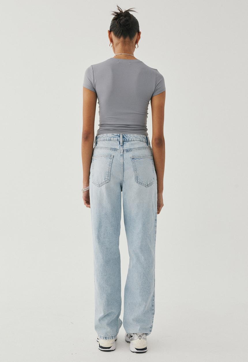 Supré  - Straight leg ripped jean - salt lake blue ripped
