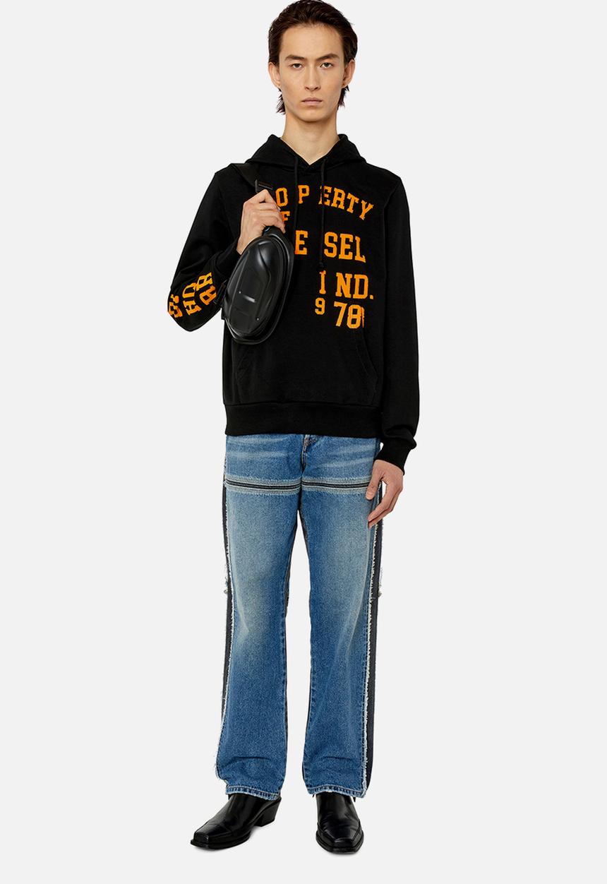 Diesel  - S-ginn-hood-K32 sweatshirt - 9xxdiesel - black