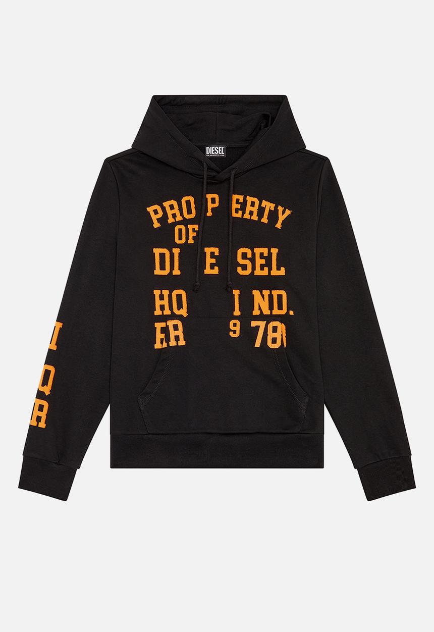 Diesel  - S-ginn-hood-K32 sweatshirt - 9xxdiesel - black