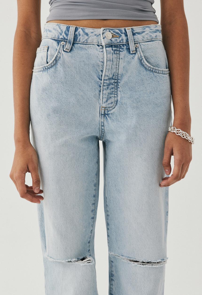 Supré  - Straight leg ripped jean - salt lake blue ripped