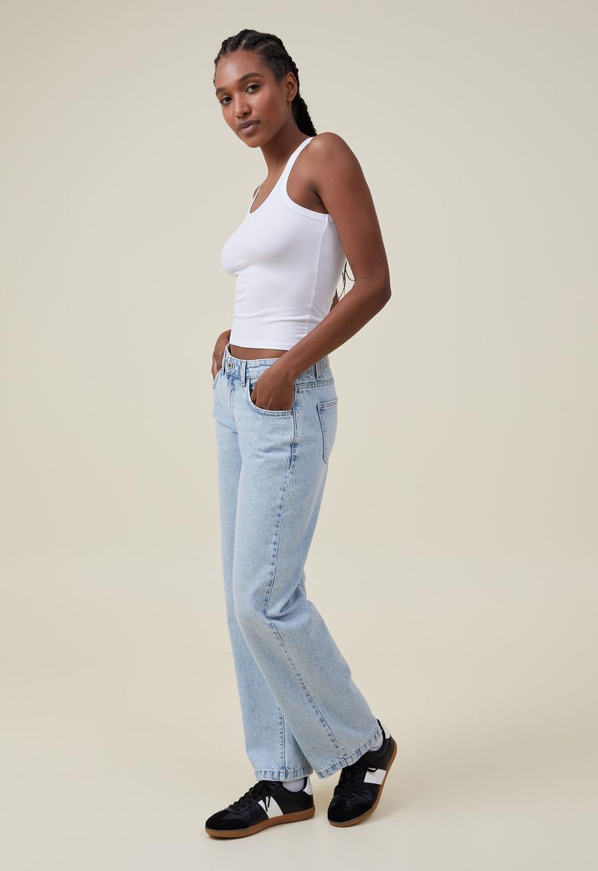 Cotton On - Staple rib scoop neck tank - white