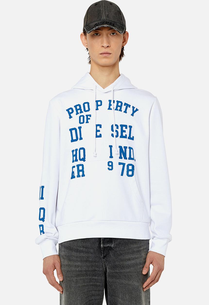 Diesel  - S-ginn-hood-k32 sweatshirt - 100diesel - white