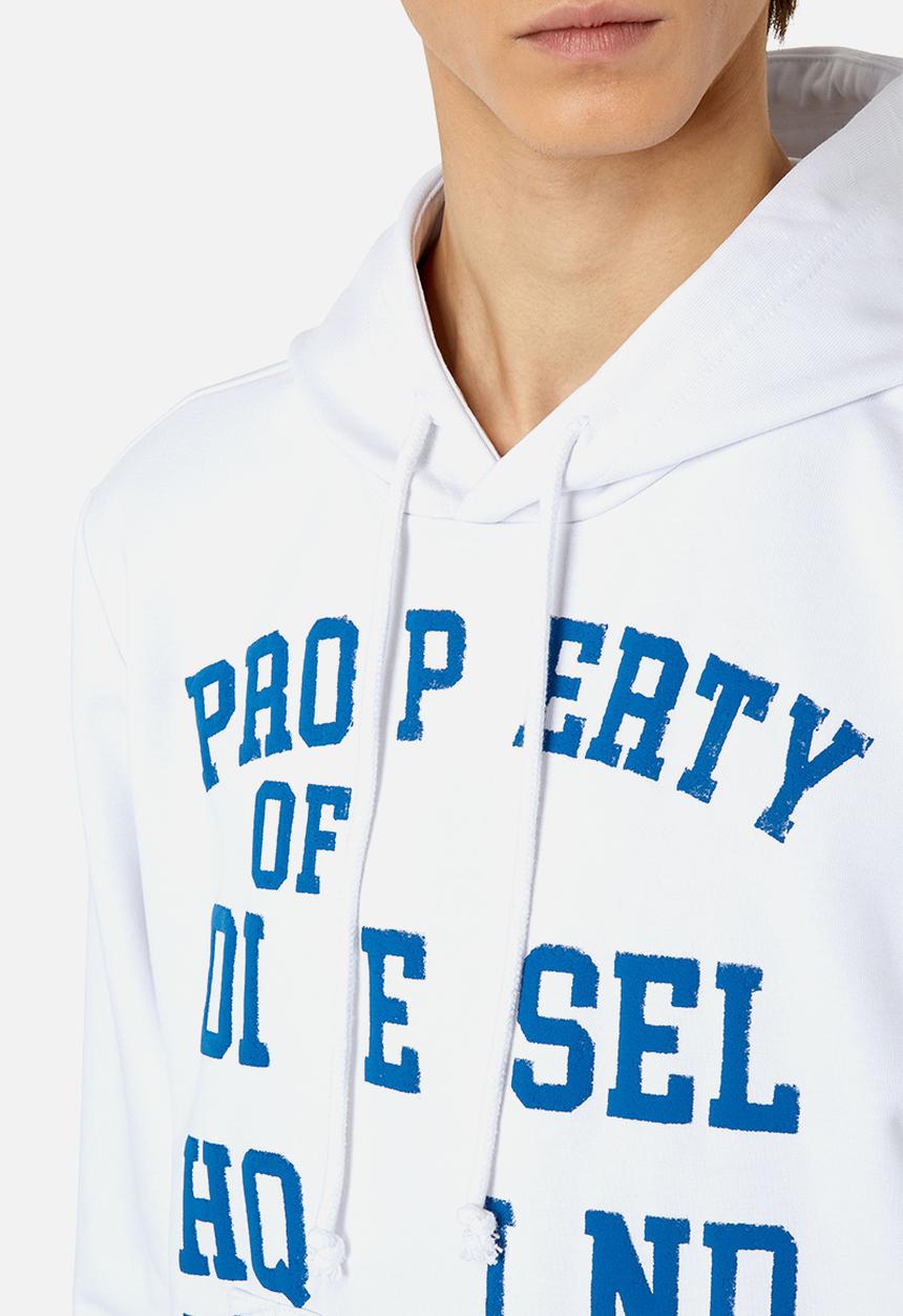Diesel  - S-ginn-hood-k32 sweatshirt - 100diesel - white