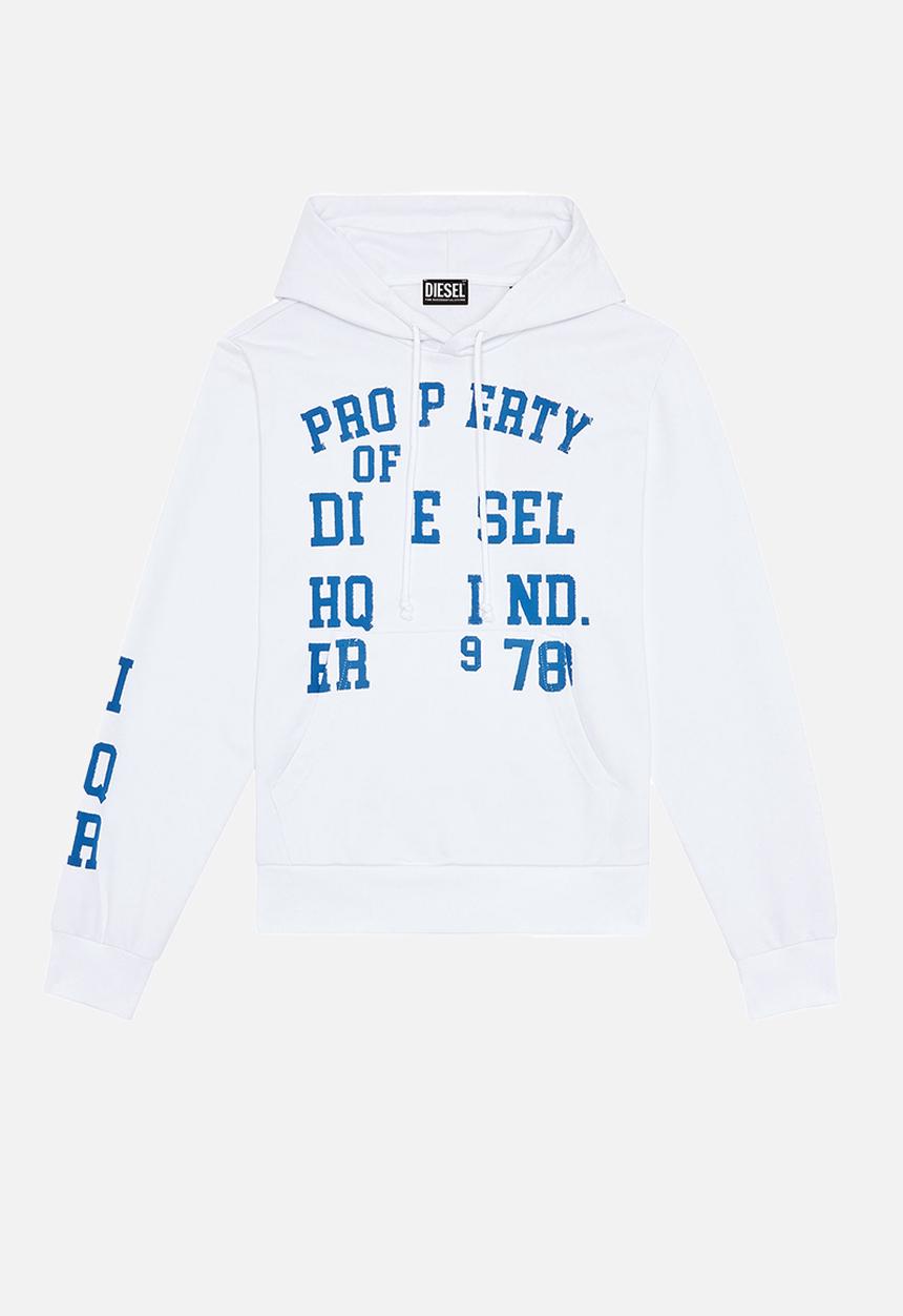 Diesel  - S-ginn-hood-k32 sweatshirt - 100diesel - white