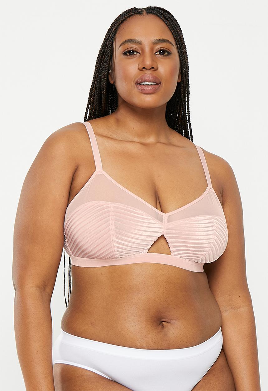 RAYE - Plus walk on by non padded bralette - pink